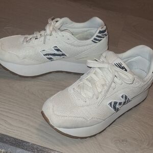 White and Blue Sneakers